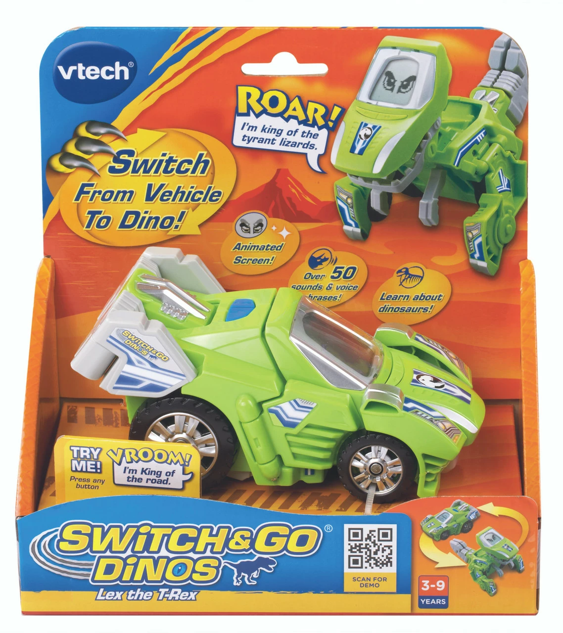 Vtech Switch & Go Dinos LCD Crew 3 Vtech Switch & Go Dinos LCD Crew