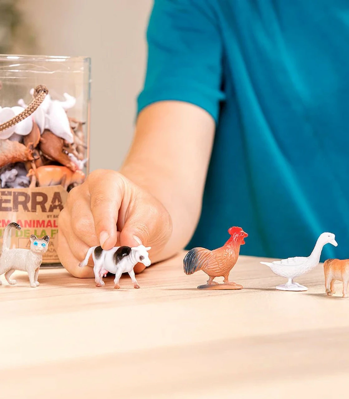 Terra Farm Animals In A Tube - 60 Pieces - Image 3