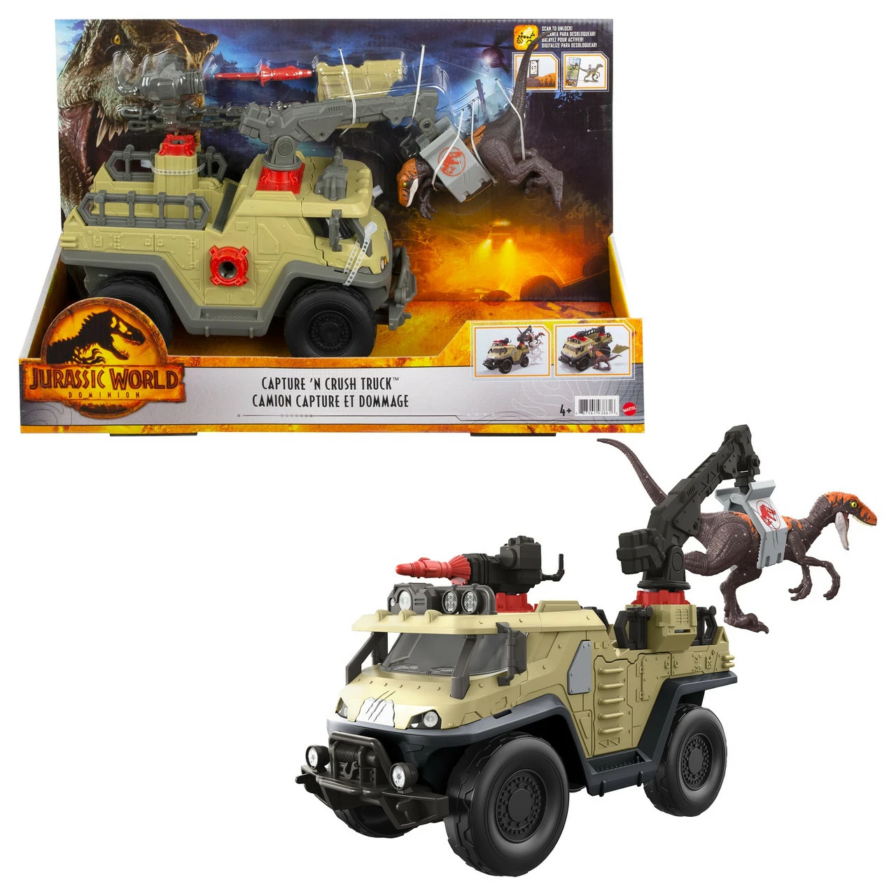 Jurassic World Capture 'N Crush Truck Vehicle - Image 2