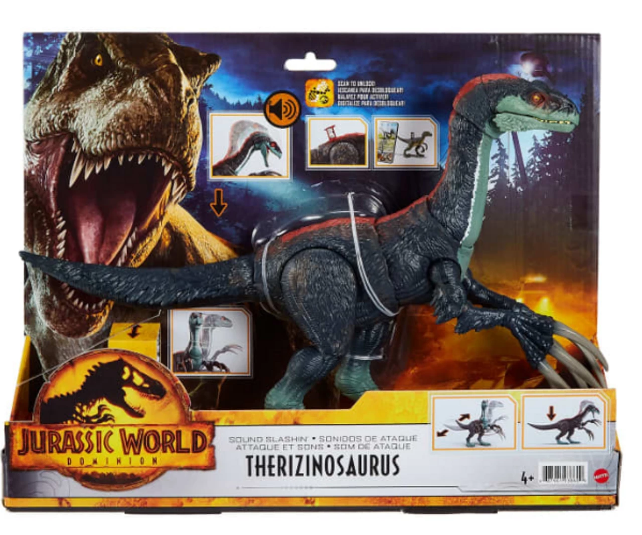 Jurassic World Dominion Sound Slashin Therizinosaurus Dinosaur Figure - Image 6